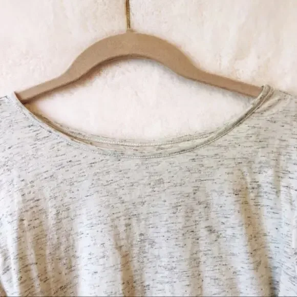 LOFT Light Grey Cold Shoulder Bell Sleeve Top - Picture 5 of 8